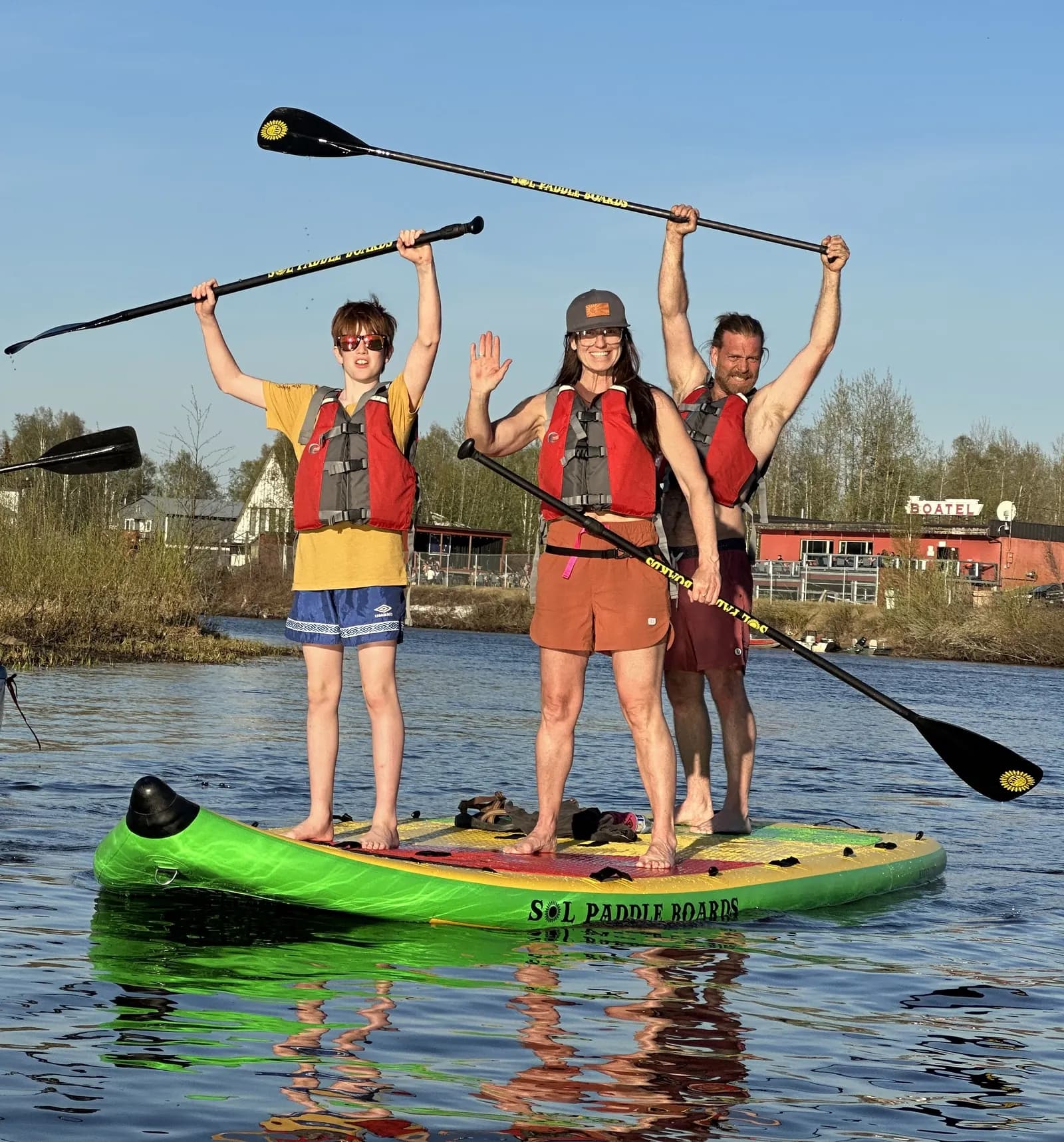 Paddlers on the Pioneer Park to Pike's Landing Chena River float