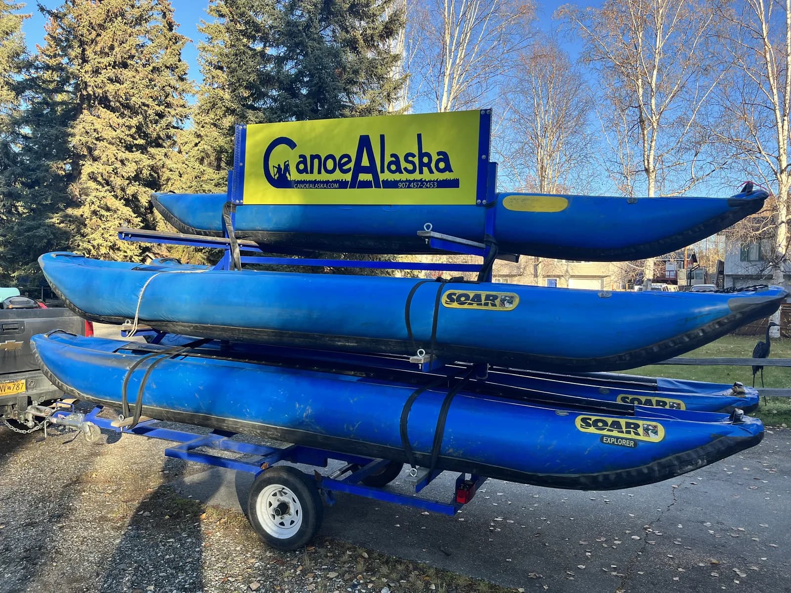 Soar Explorer inflatable canoe for Alaska wilderness river trips